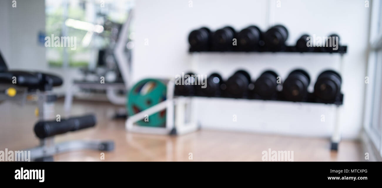 Blurred Of Fitness Gym Background For Banner Fitness Exercise