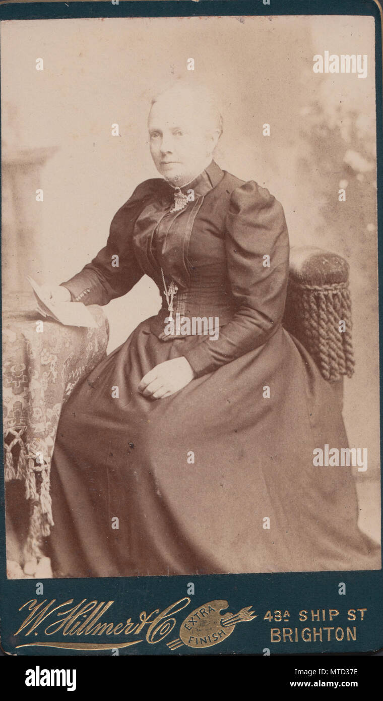 Brighton CDV (Carte De Visite) of a Victorian Lady Stock Photo
