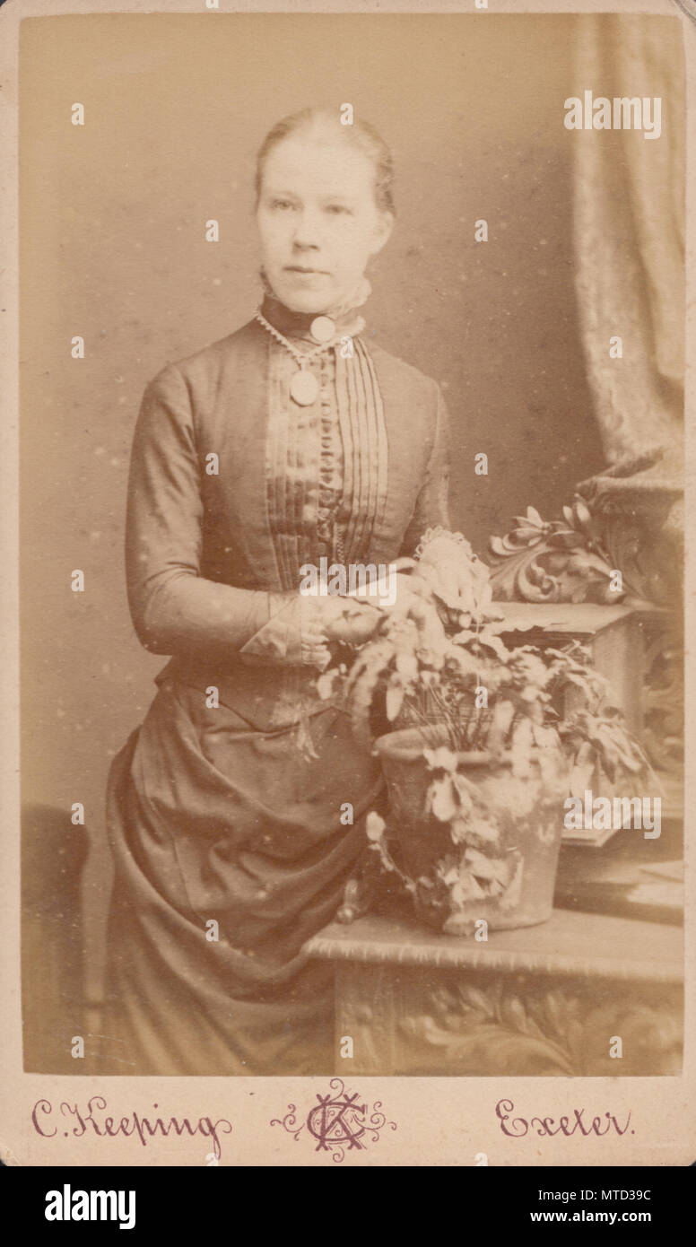 Exeter CDV (Carte De Visite) of a Victorian Lady Stock Photo
