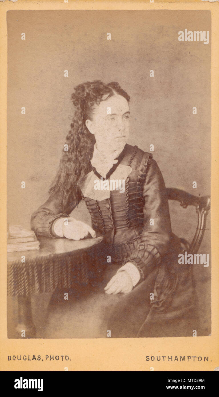Southampton CDV (Carte De Visite) of a Victorian Lady Stock Photo