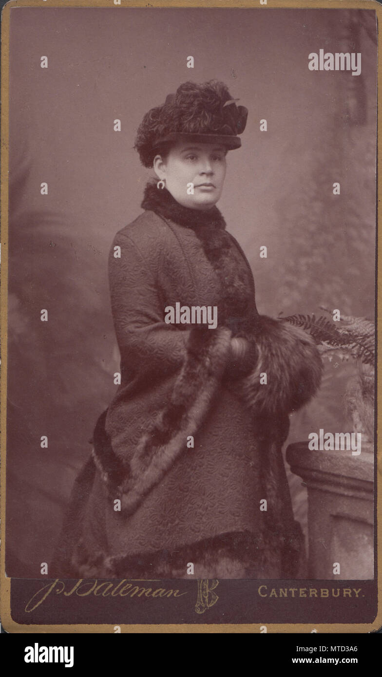Canterbury CDV (Carte De Visite) of a Victorian Lady Stock Photo