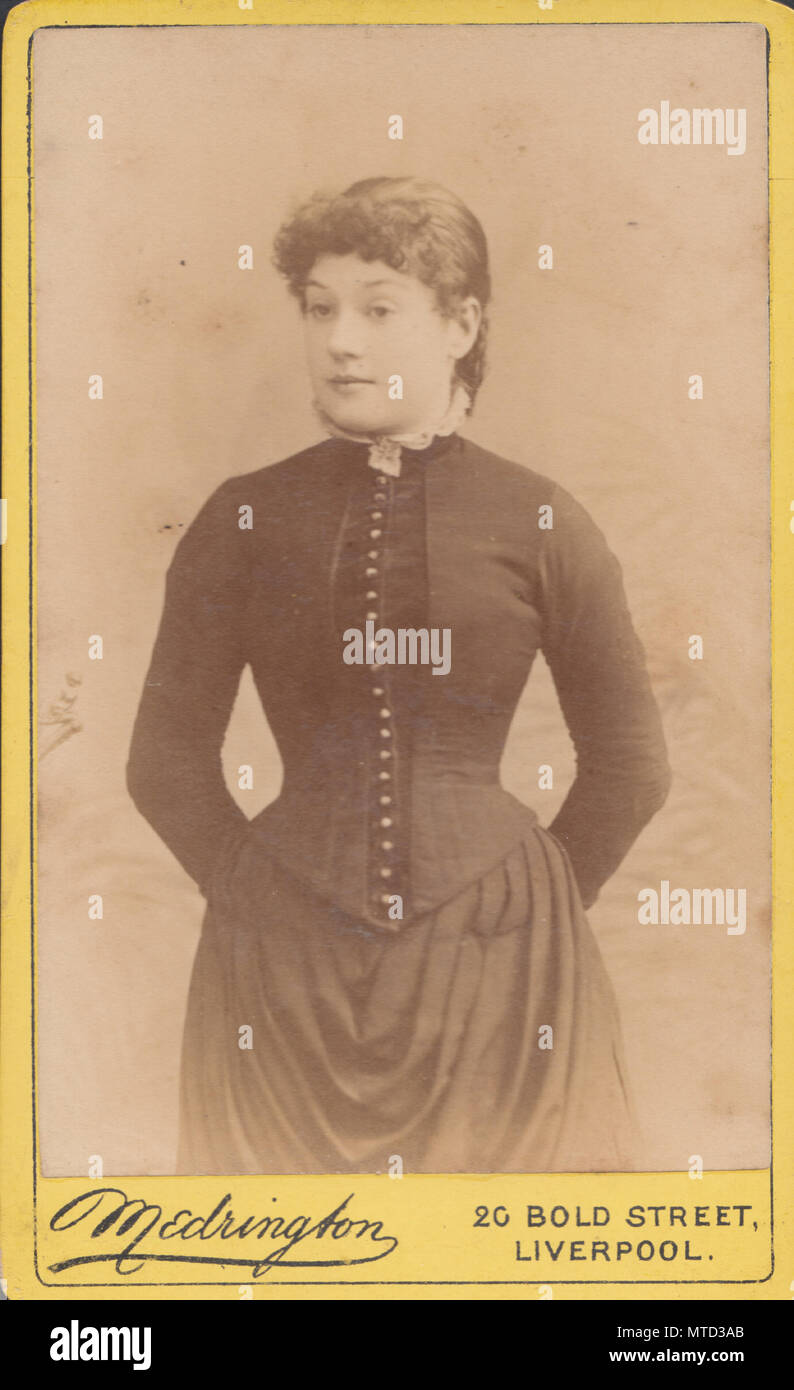 Liverpool CDV (Carte De Visite) of a Victorian Lady Stock Photo