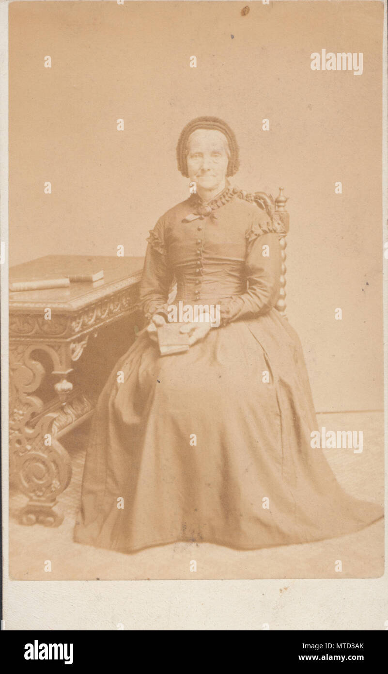 Ripon CDV (Carte De Visite) of a Victorian Lady Stock Photo