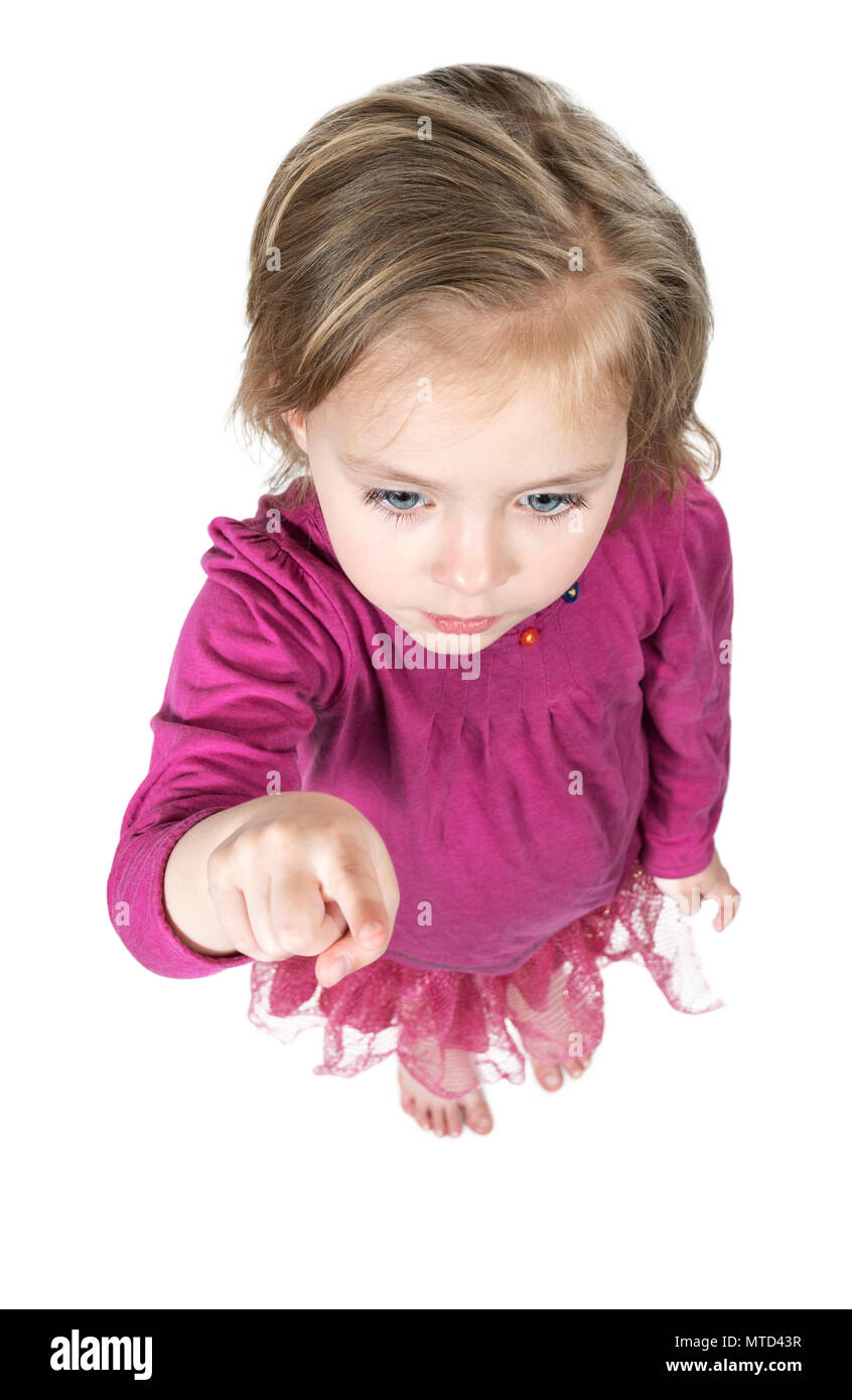 Child points his index finger forward Stock Photo Alamy