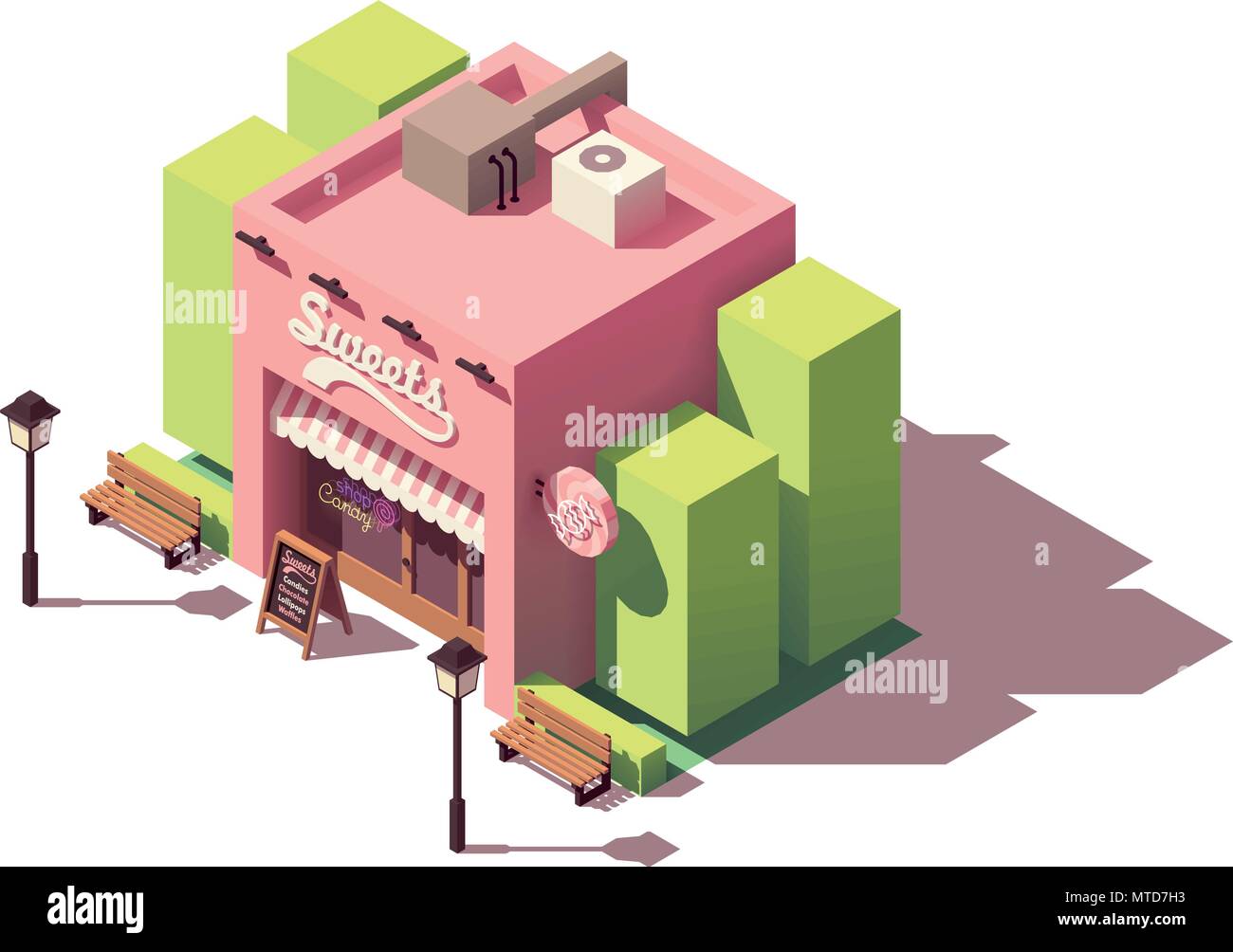 Vector isometric sweets shop Stock Vector Image & Art - Alamy