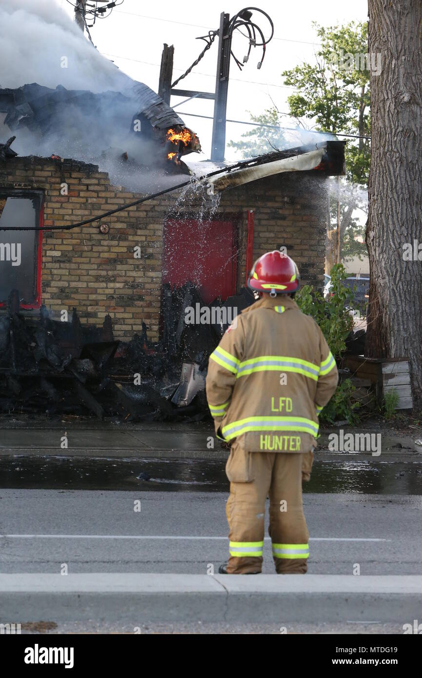 London Ontario, Canada. May 29th 2018, London, Ontario Canada, Fire