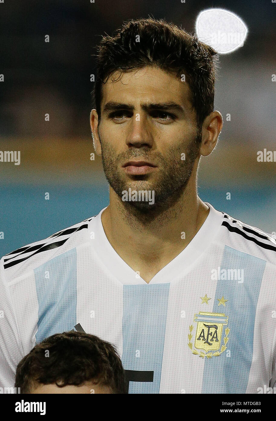 Buenos Aires, Argentina. 29th May, 2018. Lucas Biglia from Argentina during a friendly match between Argentina and Haiti, held at the Alberto José Armando Stadium, known as La Bombonera, located in the neighborhood of La Boca in the capital of Buenos Aires. Credit: Marcelo Machado de Melo/FotoArena/Alamy Live News Stock Photo