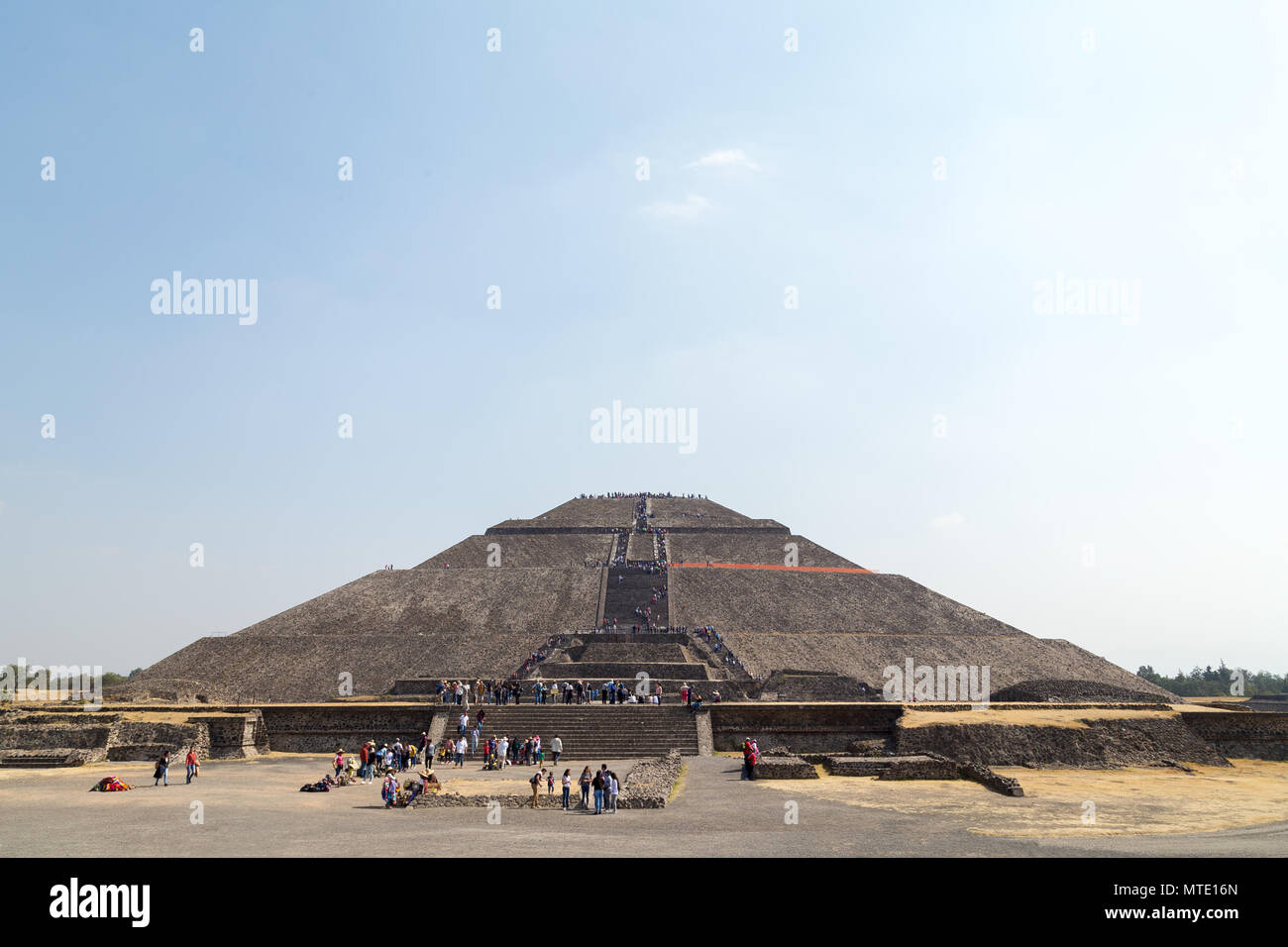 Teotihuacan, Pyramid of the Sun. Prehispanic archaeological site in Mexico Stock Photo