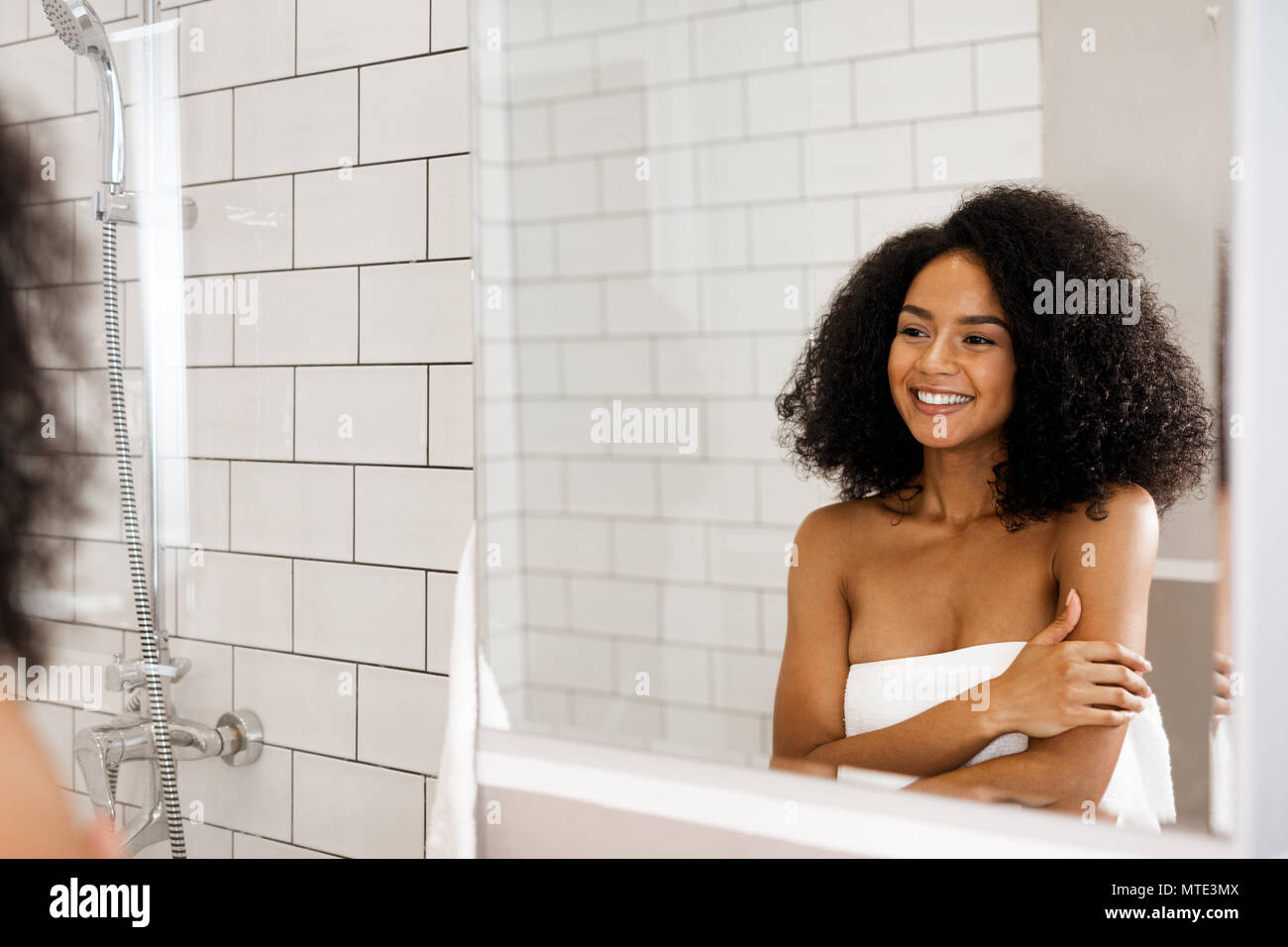Beautiful mixed race woman home hi-res stock photography and images - Alamy