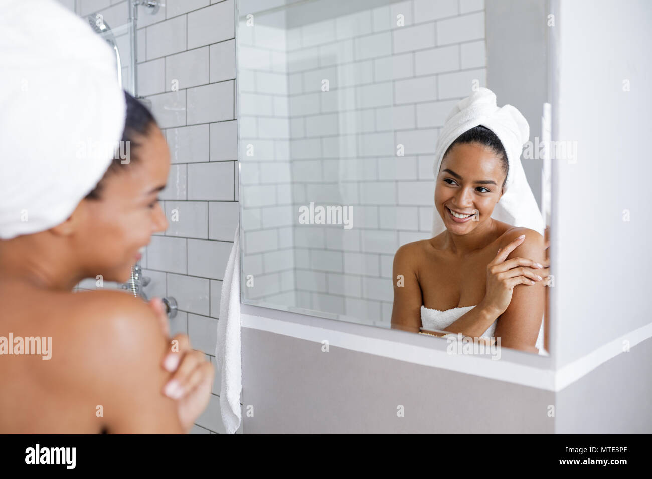 Beautiful mixed race woman home hi-res stock photography and images - Alamy