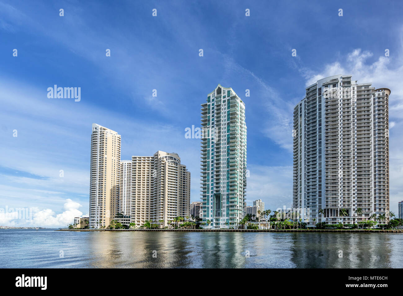 Brickell Key in Miami Florida Stock Photo