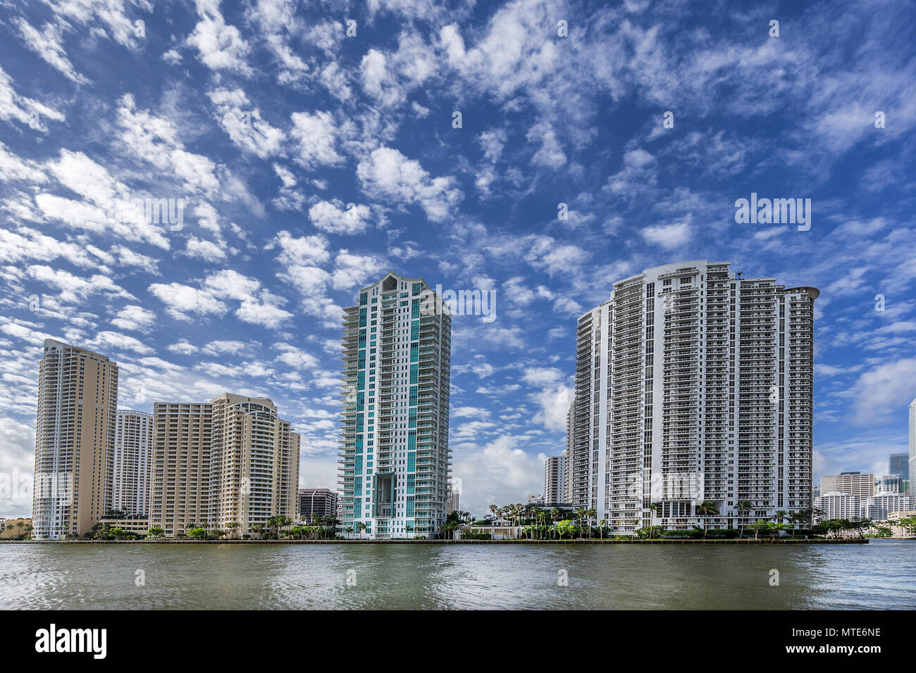 Brickell Key in Miami Florida Stock Photo