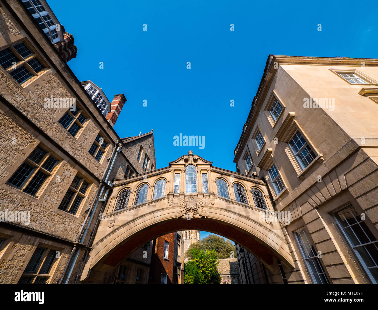The Bridge of Sighs, Oxford Landmark, Hertford College, Oxford, Oxfordshire, England, UK, GB. Stock Photo