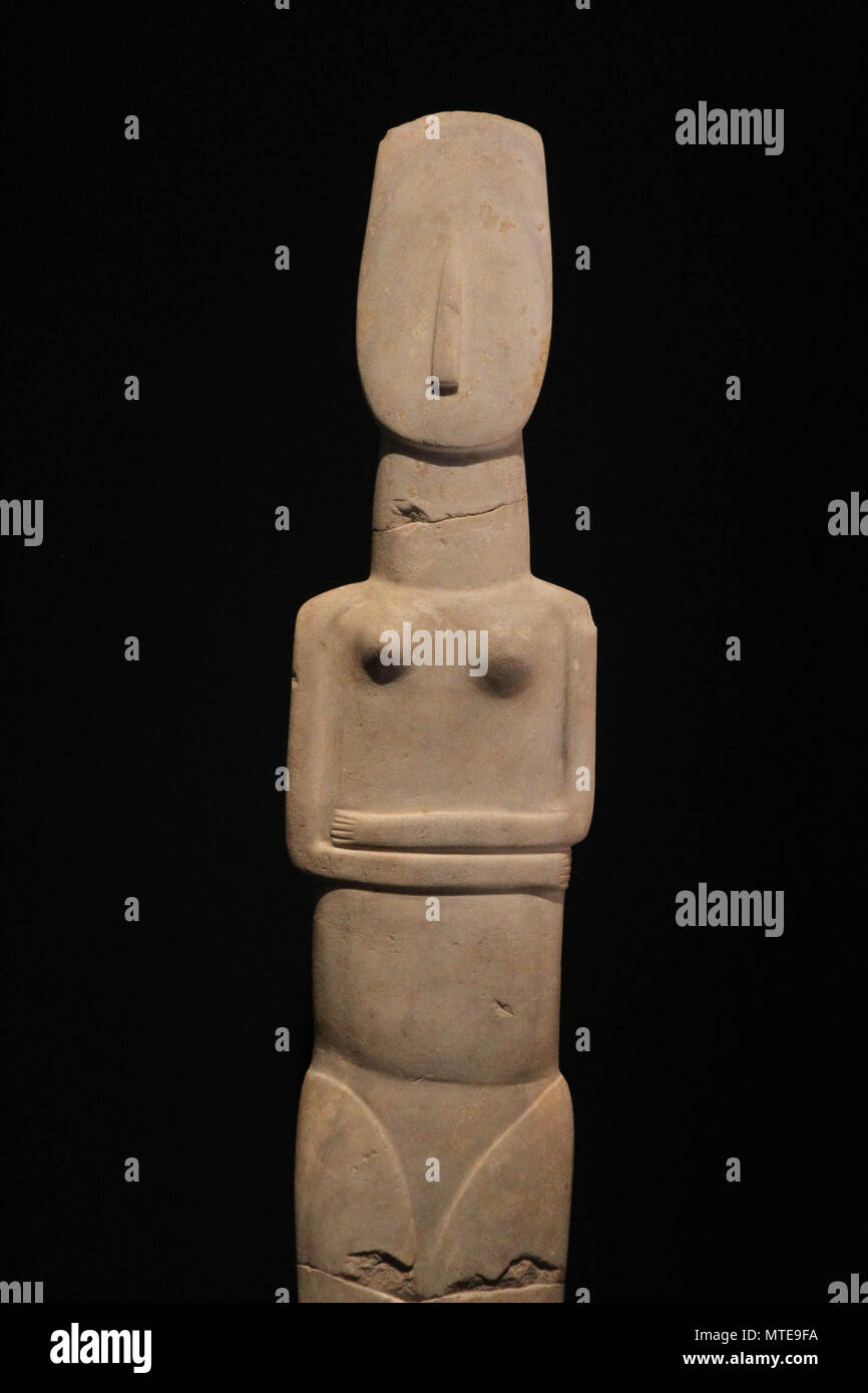 Marble Statue of Early Cycladic II period. 28002300 B.C