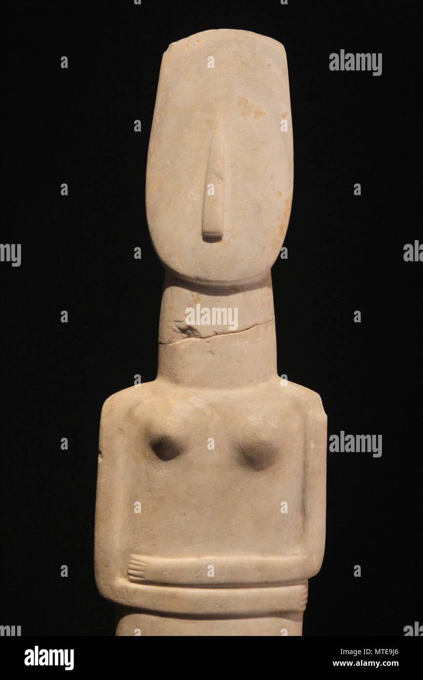 Marble Statue of Early Cycladic II period. 28002300 B.C