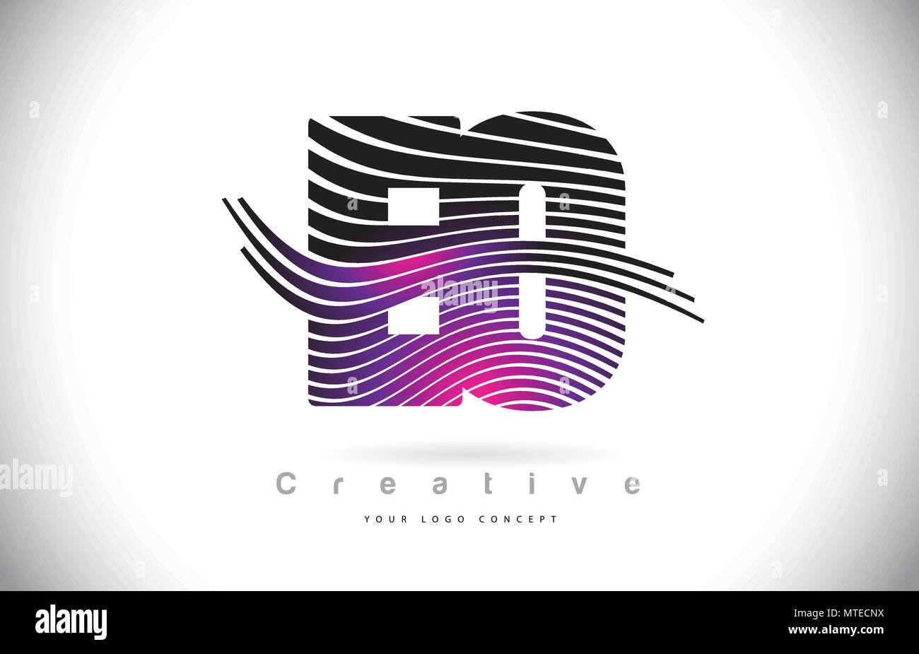 EO E O Zebra Texture Letter Logo Design With Creative Lines and Swosh ...