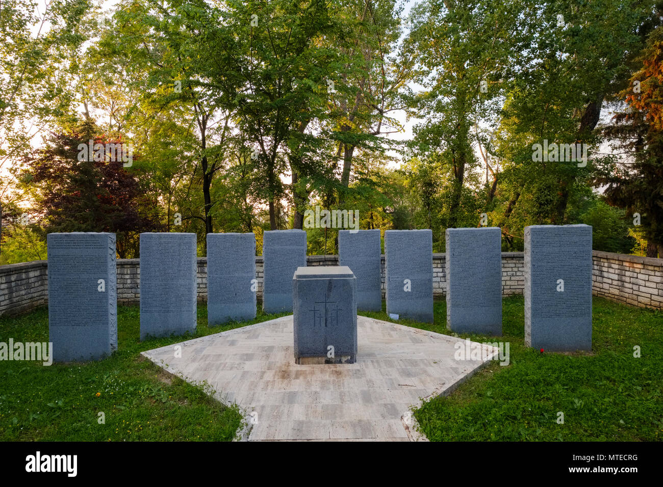 German War Gravesite in the Great Park, Tirana, Albania Stock Photo