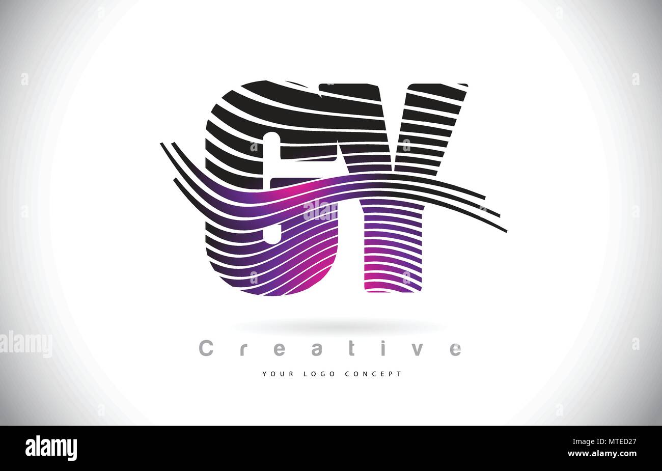 GY G Y Zebra Texture Letter Logo Design With Creative Lines and Swosh ...