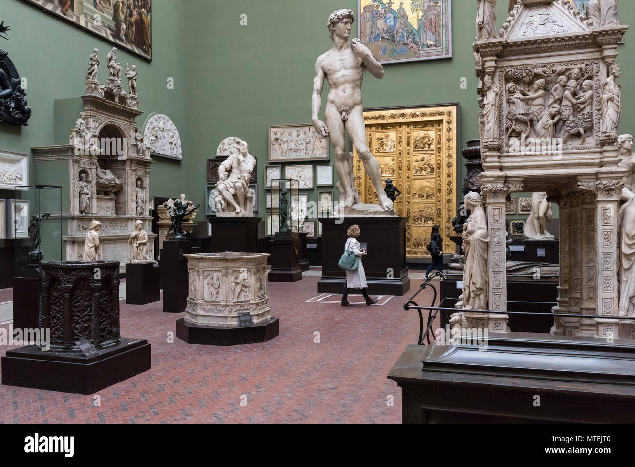 London. England. V&A Victoria and Albert Museum. The Weston Cast Court (Gallery 46b)  The Weston Cast Court (Gallery 46b) features over 60 of the V&A’ Stock Photo