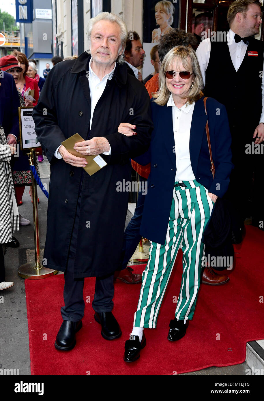 Twiggy and husband Leigh Lawson attending the opening night of Nina ...