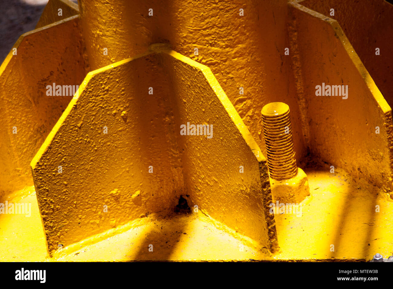 Rusted Old Iron Nut At The Surface Of Old Rusty Metal Plate Heavily