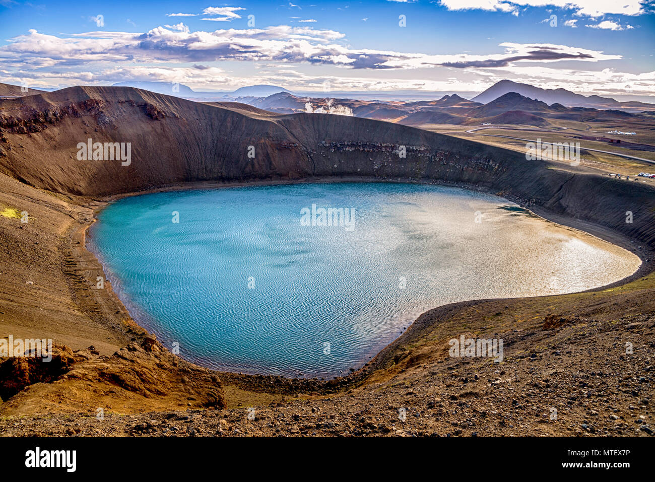 Viti Crater lake in Iceland Stock Photo