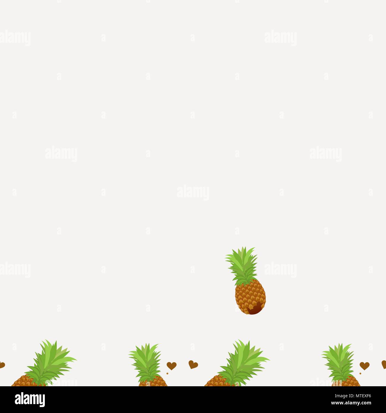 Seamless pattern. Pineapple background. Vector illustration. Perfect