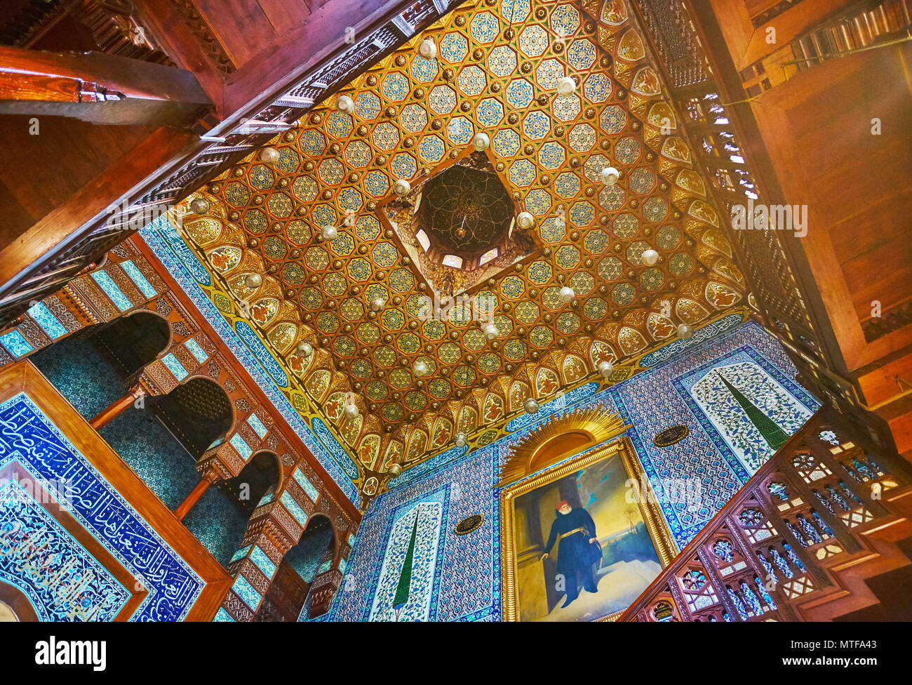 CAIRO EGYPT DECEMBER 24 2017 Interior Details Of Lobby In cairo-egypt-december-24-2017-interior-details-of-lobby-in