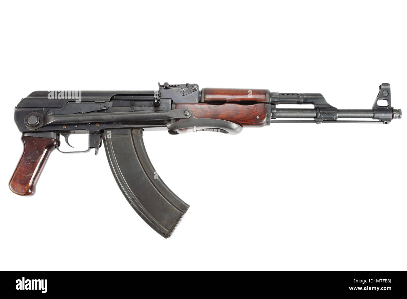 Rare first model AK - 47 assault rifle isolated on white Stock Photo ...