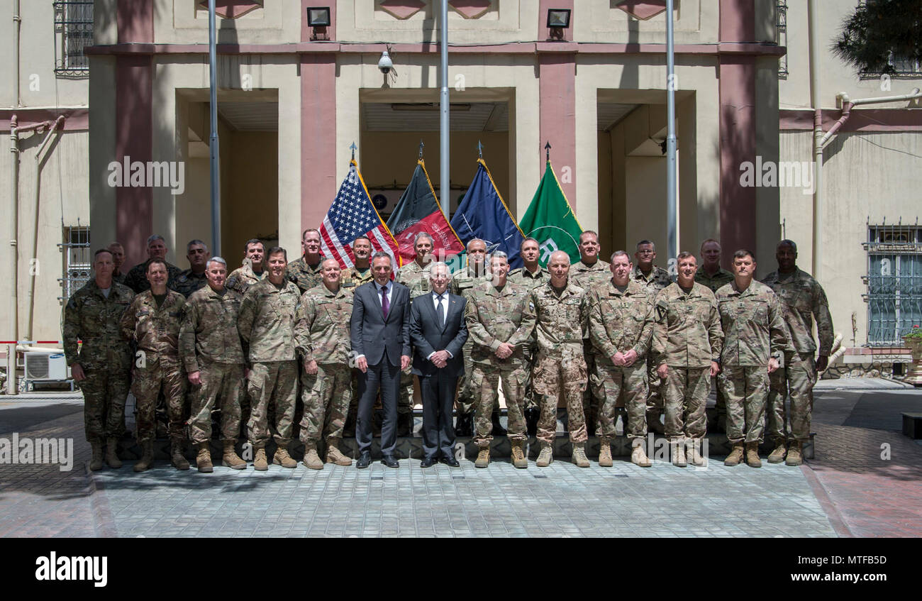 Secretary of Defense Jim Mattis and U.S. Army Gen. John Nicholson