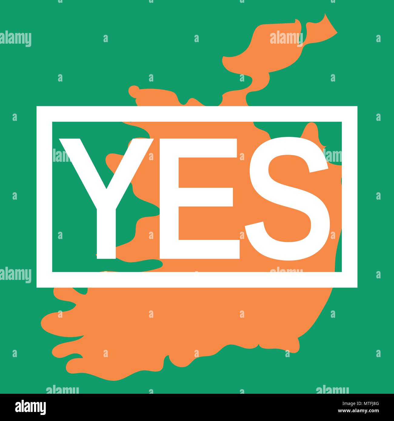 Abortion rights in the Republic of Ireland. May 25, 2018 Stock Vector