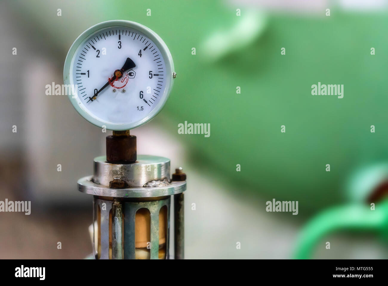 Close up of manometer or pressure gauge at winery Stock Photo Alamy
