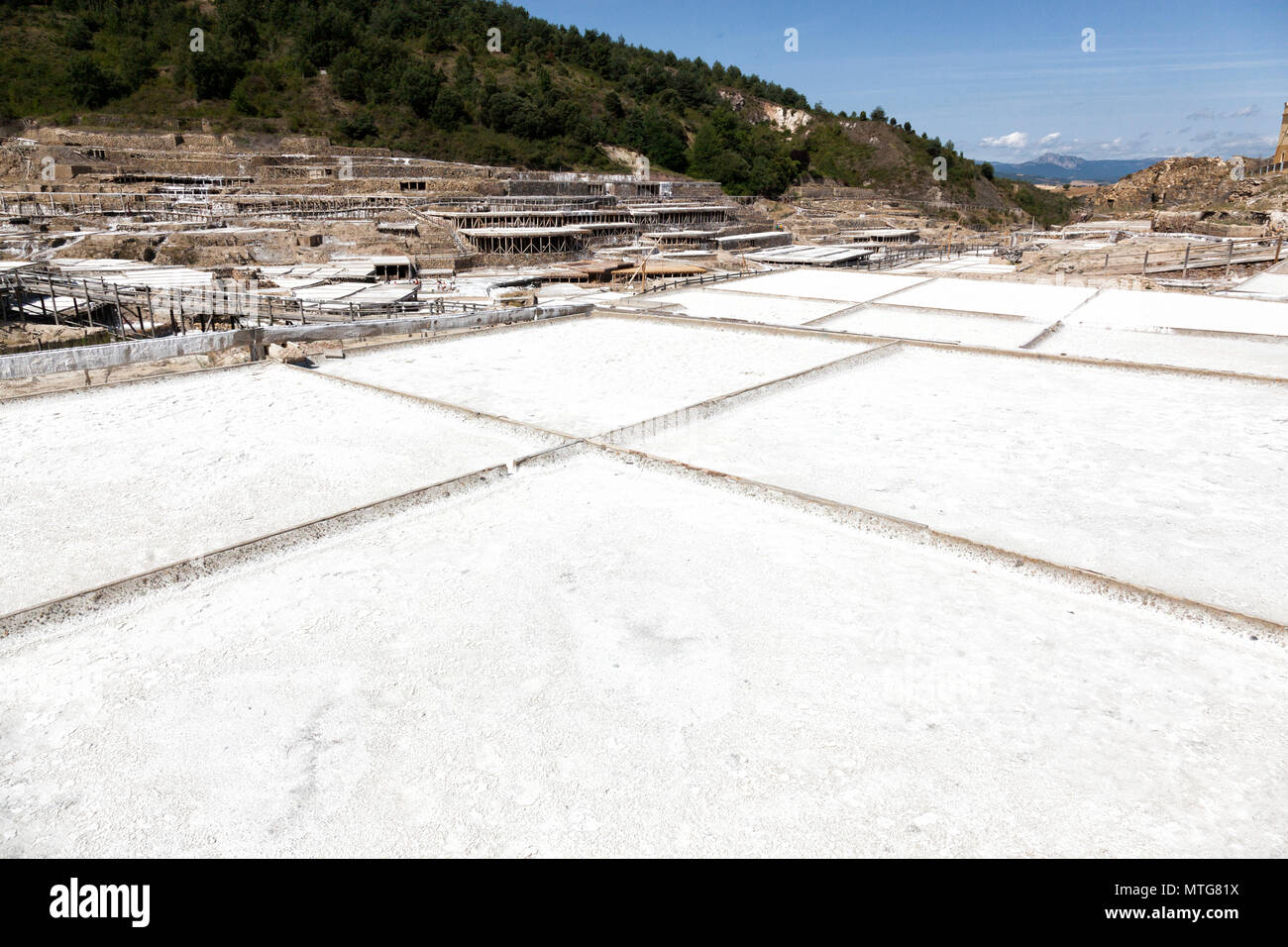Located in the salt valley of Añana, these salt production pans are one of the oldest salt production facilities in the world; with origins that go ba Stock Photo
