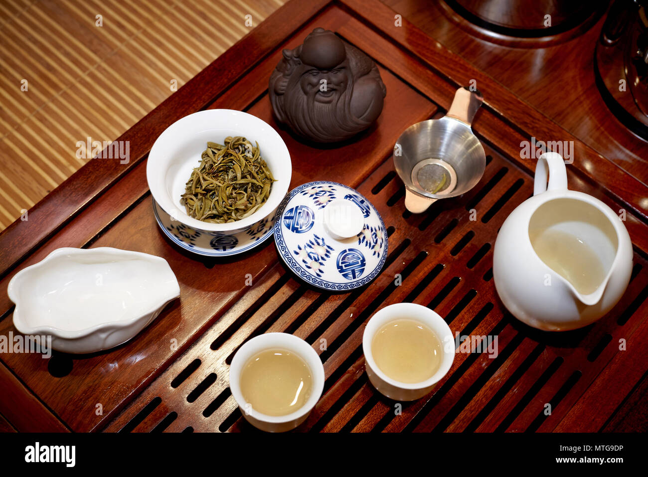 Tea Set Up Ritual Tea ceremony. A set for a tea ceremony. The traditional way of making ...
