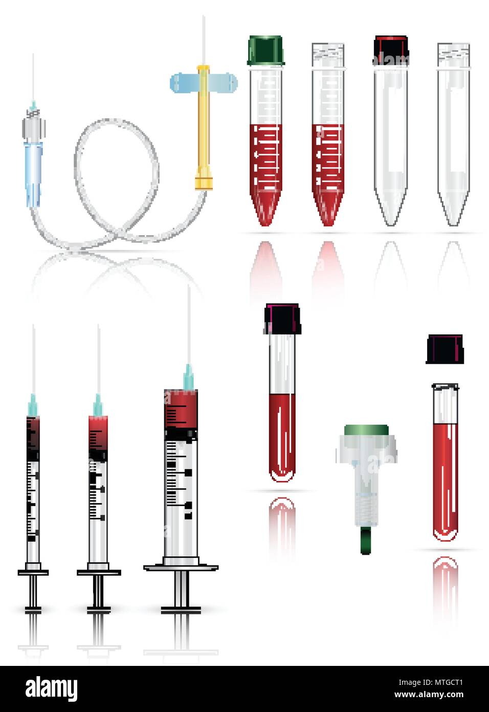 Realistic medical supplies. For blood collection set, for short term