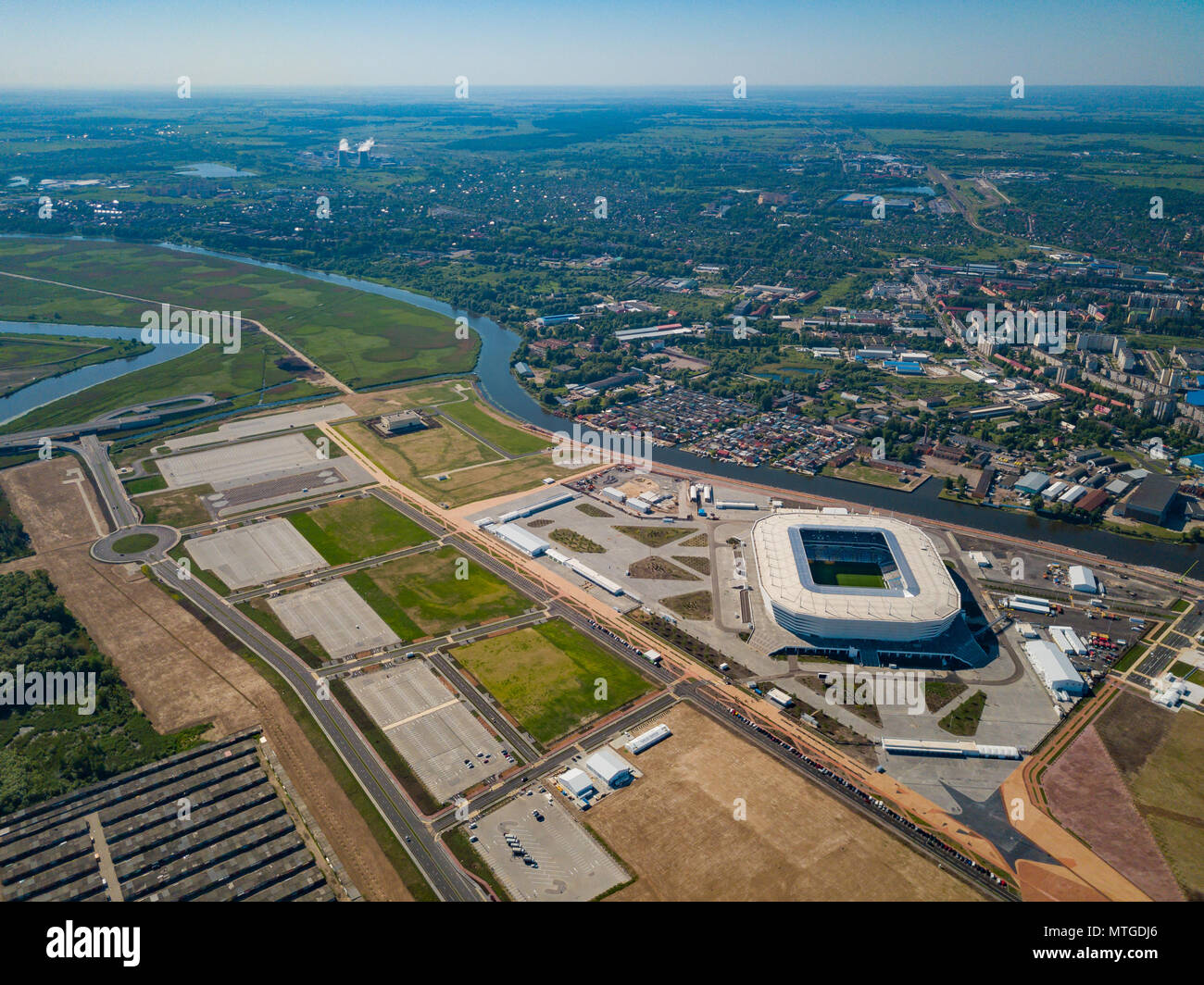 Construction of a football stadium for Fifa World Cup 2018 is completed Stock Photo