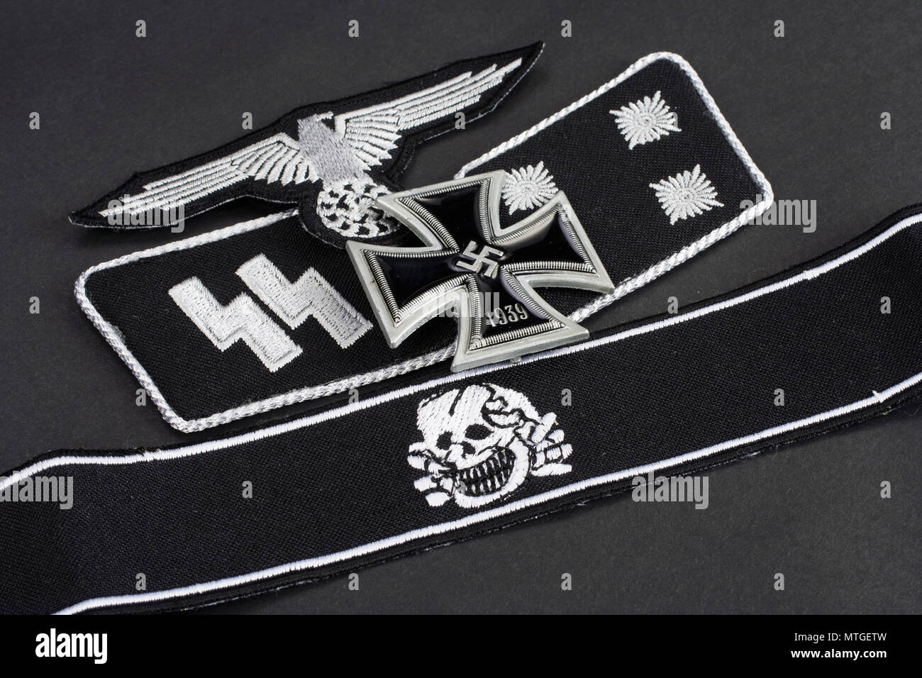 WW2 German Waffen-SS military insignia Stock Photo