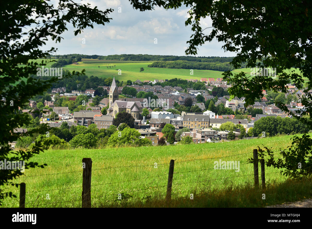 Panorama of Gulpen a village in the Dutch province of Limburg. Stock Photo