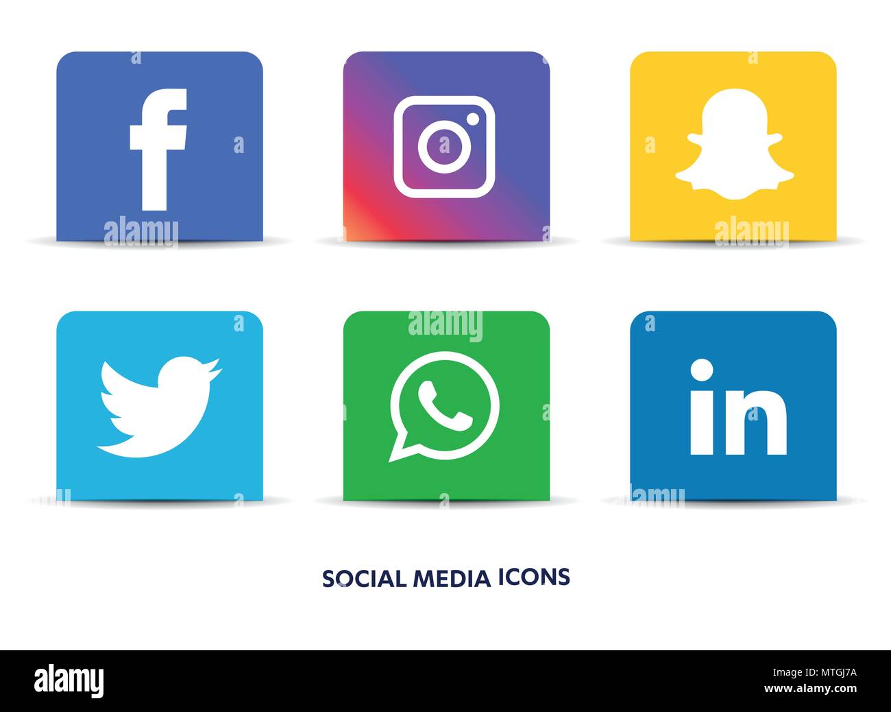 Social media icons set. logo company facebook, instagram, Whatsapp