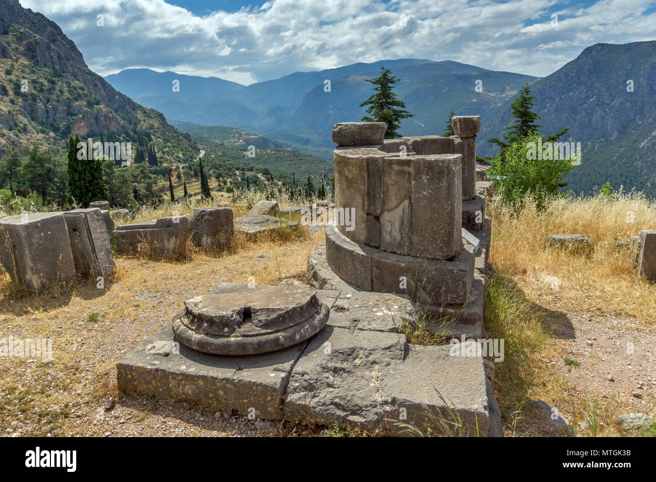 Panorama Of Ancient Greek Archaeological Site Of Delphi Central Greece Stock Photo Alamy Panorama Of Ancient Greek Archaeological Site Of Delphi Central Greece Stock Photo Alamy