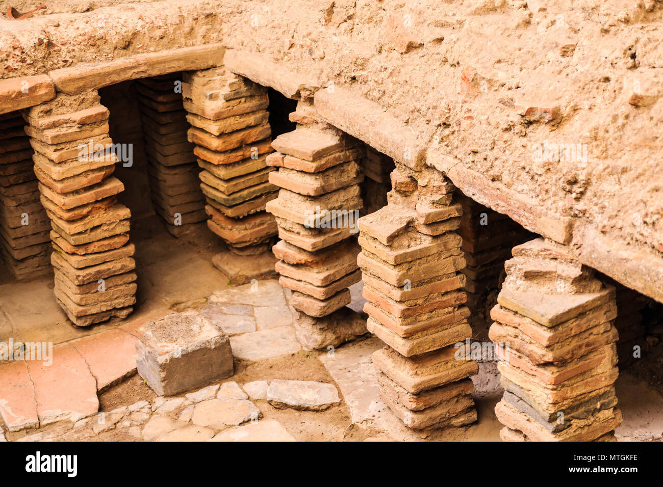 Details in Public Baths in Pompeii Stock Photo Alamy