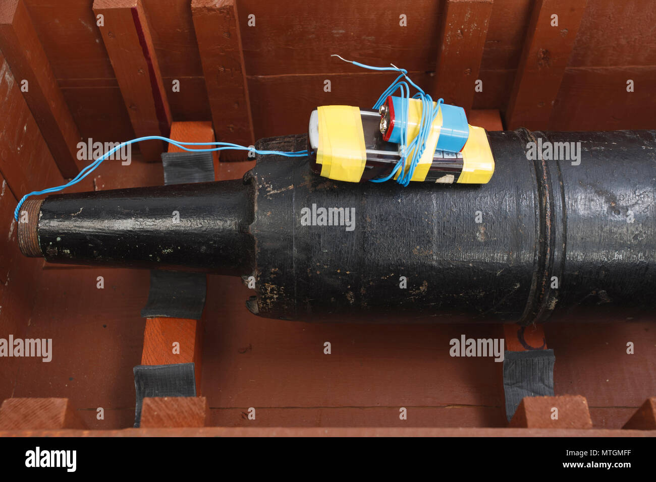 IED (improvised explosive device) with 125mm USSR Tank HEAT Projectile