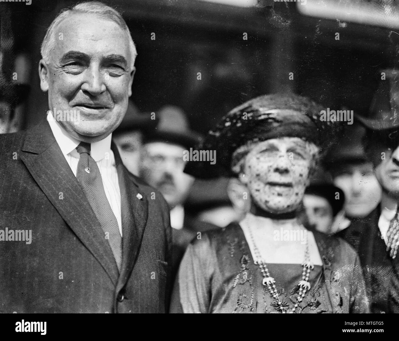 Warren and Florence Harding, circa 1920 Stock Photo