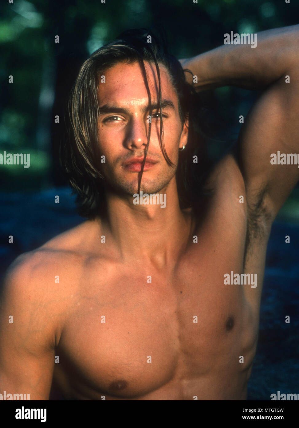 NEW YORK, NY - JUNE 14: (EXCLUSIVE) Model Marcus Schenkenberg poses during  a photo shoot on June 14, 1991 in New York City, New York. Photo by Barry  King/Alamy Stock Photo Stock Photo - Alamy