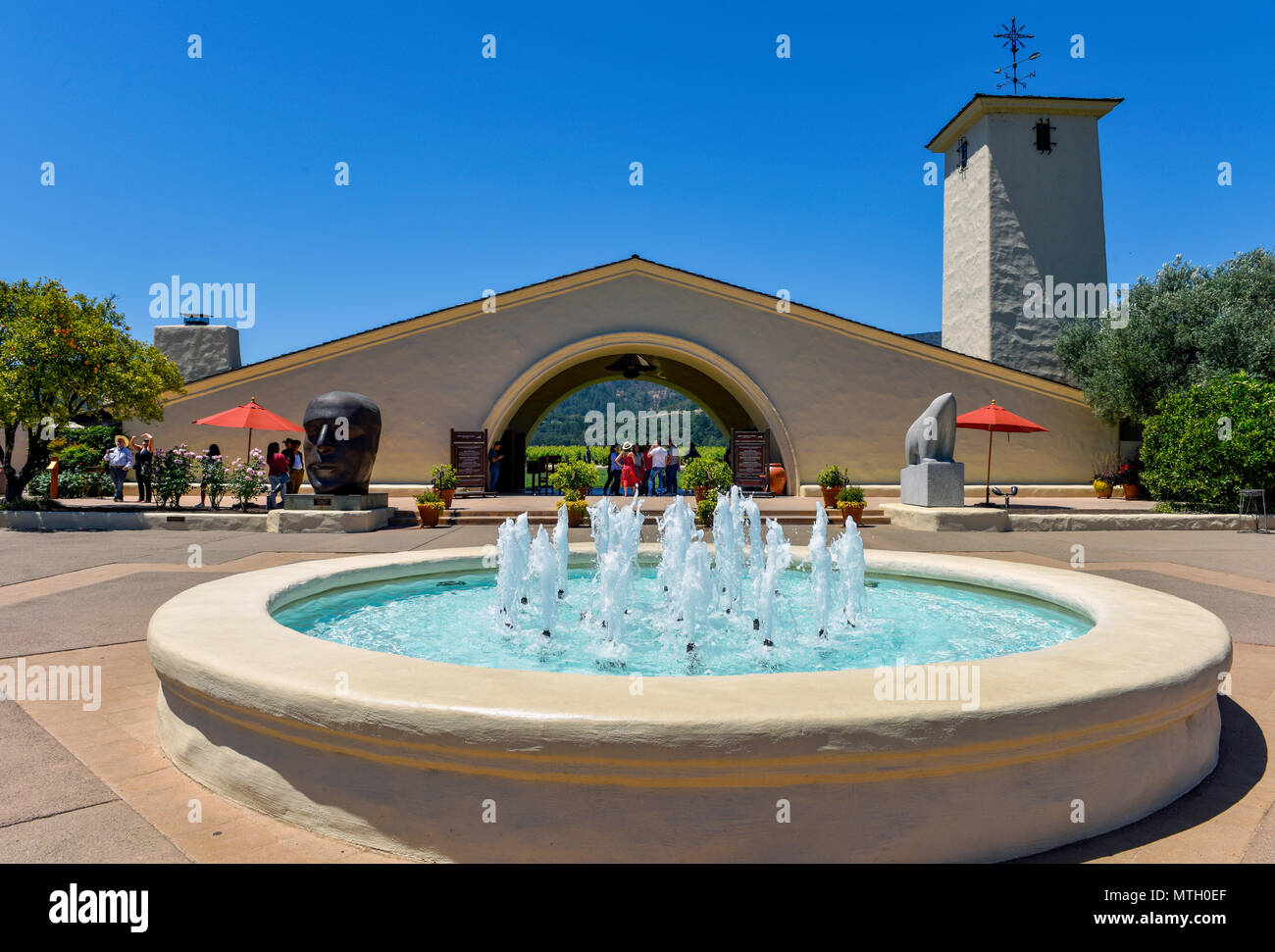 Robert Mondavi Winery Vineyard in Napa, California - 7801 St Helena Hwy, Oakville, CA 94562 Stock Photo