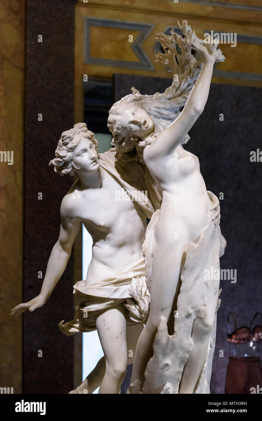 Rome. Italy. Gian Lorenzo Bernini (1598-1680), Apollo and Daphne, marble sculpture, 1622-1625. Galleria Borghese.  Inv. CV Stock Photo