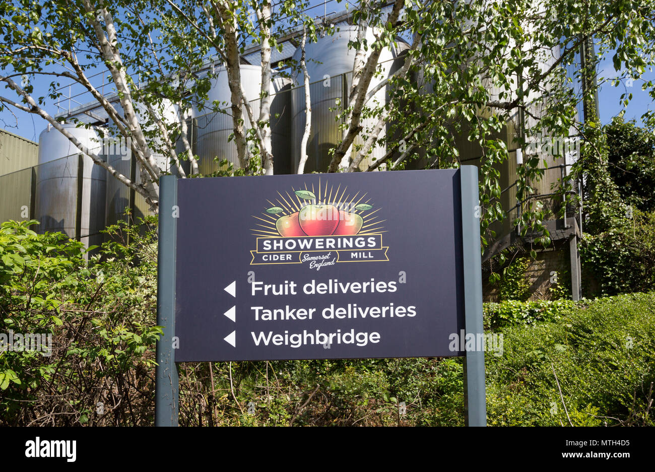 Showerings cider mill, Shepton Mallet, Somerset, England, UK Stock