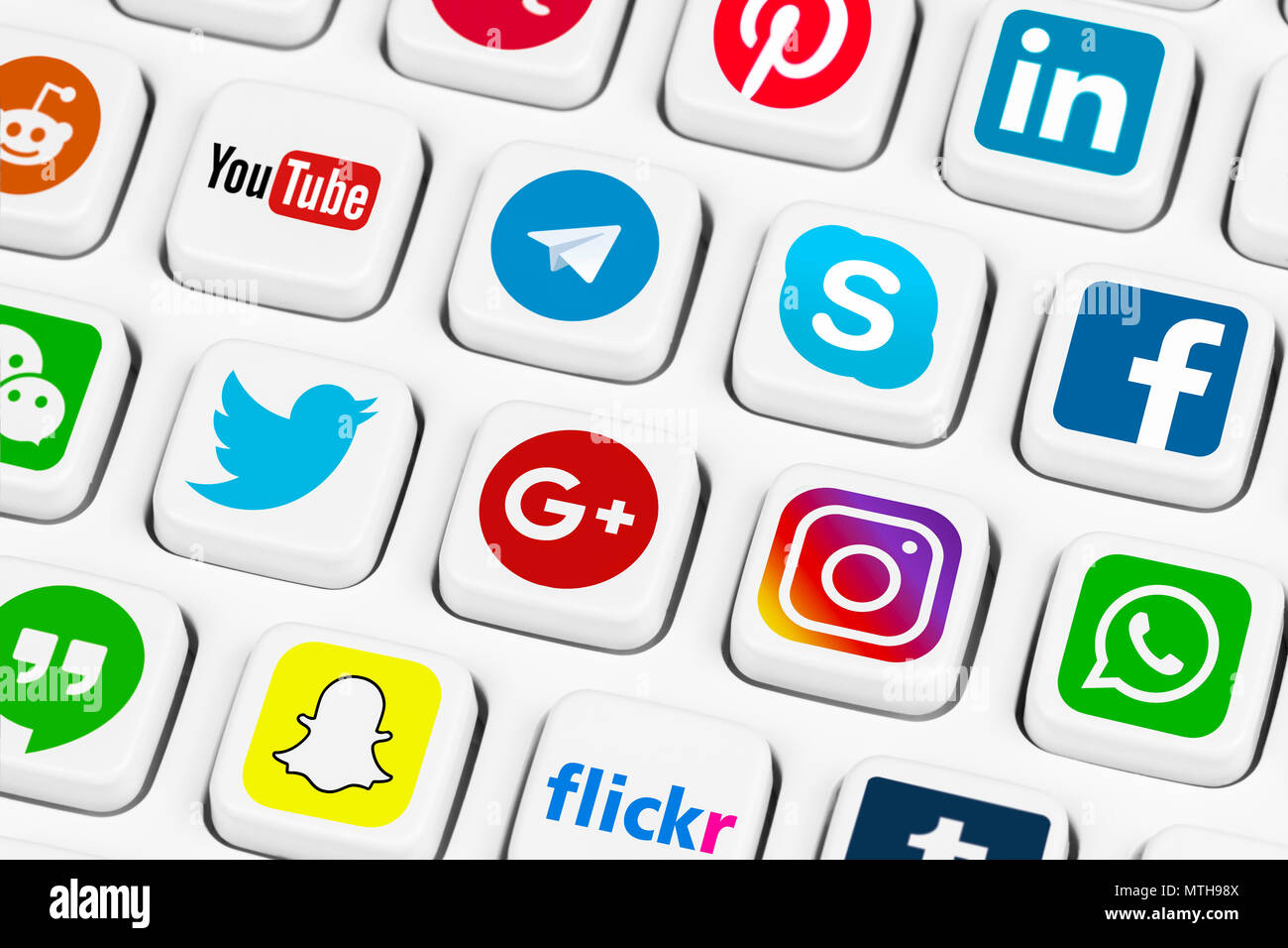 Social networking shortcuts hi-res stock photography and images