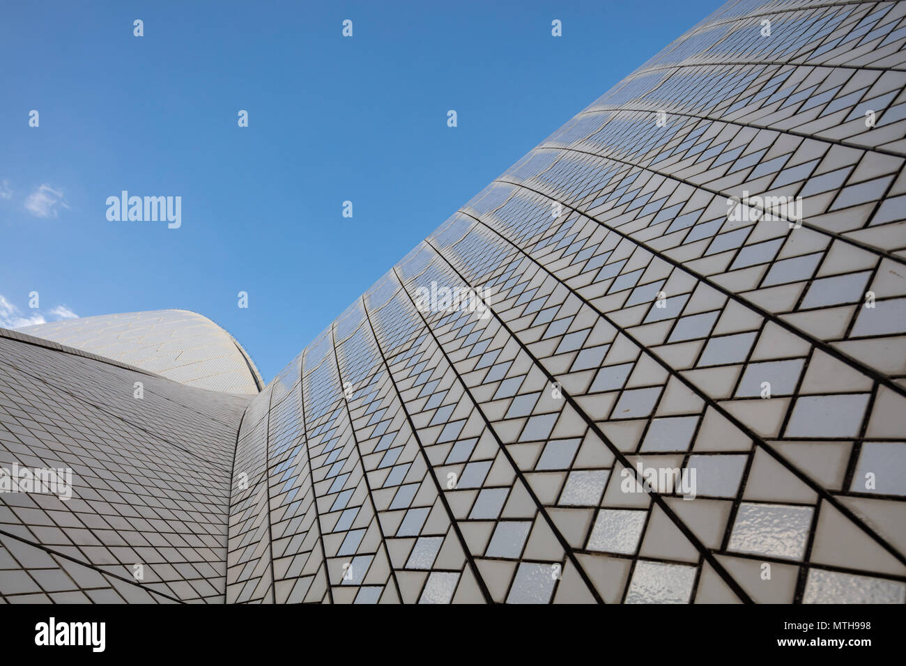 Abstract view of the Sydney Opera House tiles. Stock Photo