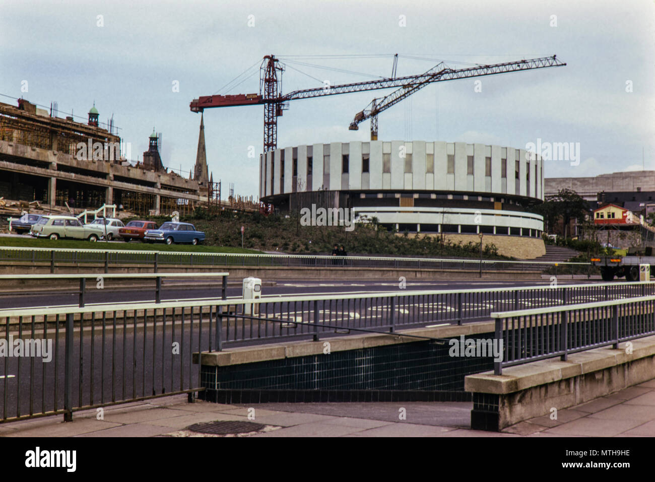 The Registry Office in Sheffield. The Brutalist architecture was nicknamed 'The Wedding Cake' This image was taken in September 1974. Stock Photo